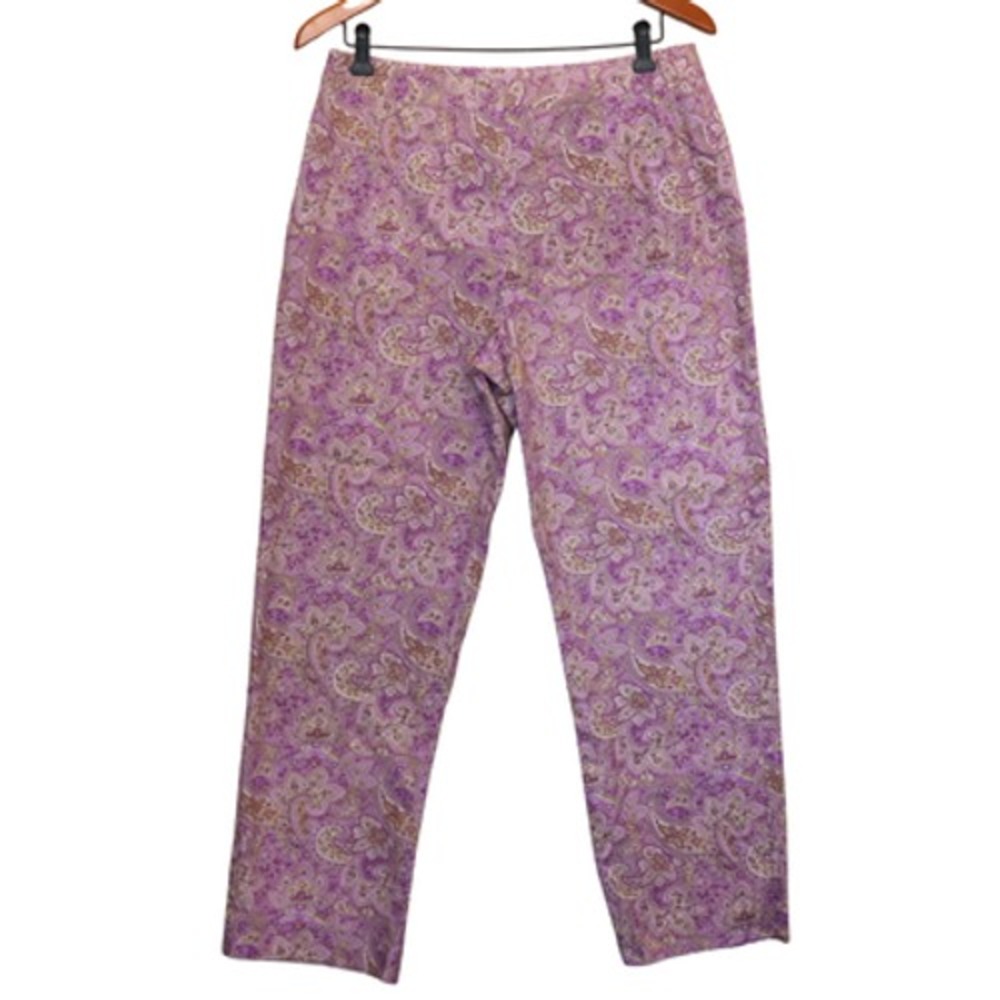 🥳3 for $20🥳 Leslie Fay Purple Paisley Straight Leg Pants